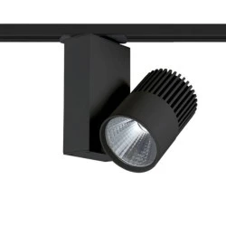 Προβολέας led ράγας 2 καλωδίων μαύρος 15W 230V 4000k ενδιάμεσο λευκό φως 1150lm δέσμης 36°