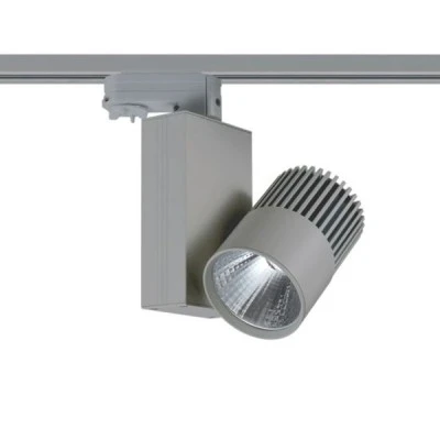 Προβολέας led ράγας 4 καλωδίων γκρι 15W 230V 3000k θερμό λευκό φως 1100lm δέσμης 36° Προβολέας led ράγας 4 καλωδίων γκρι 15W 230V 3000k θερμό λευκό φως 1100lm δέσμης 36°