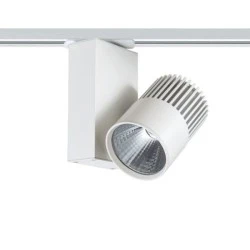 Προβολέας led ράγας 2 καλωδίων λευκός 15W 230V 3000k θερμό λευκό φως 1100lm δέσμης 36°