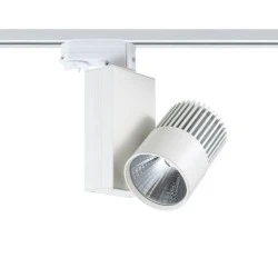 Προβολέας led ράγας 4 καλωδίων λευκός 15W 230V 3000k θερμό λευκό φως 1100lm δέσμης 36°
