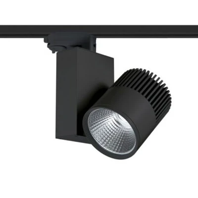 Προβολέας led ράγας 4 καλωδίων μαύρος 30W 230V 3000k θερμό λευκό φως 2200lm δέσμης 36°