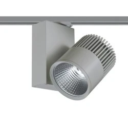 Προβολέας led ράγας 2 καλωδίων γκρι 30W 230V 3000k θερμό λευκό φως 2200lm δέσμης 36°
