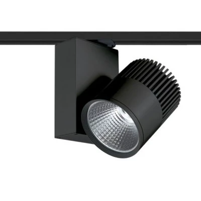 Προβολέας led ράγας 2 καλωδίων μαύρος 30W 230V 3000k θερμό λευκό φως 2200lm δέσμης 36°
