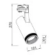 Προβολέας led ράγας 4 καλωδίων μαύρος 40W 230V 4000k ενδιάμεσο λευκό φως ελεγχόμενης δέσμης Προβολέας led ράγας 4 καλωδίων μαύρος 40W 230V 4000k ενδιάμεσο λευκό φως ελεγχόμενης δέσμης