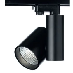 Προβολέας led ράγας 4 καλωδίων RONDE μαύρος 30W 230V 3000k θερμό φως 2800lm δέσμης 38°
