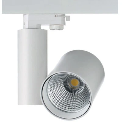 Προβολέας led ράγας 4 καλωδίων RONDE λευκός 30W 230V 4000k λευκό φως 2800lm δέσμης 38°