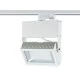 Προβολέας led ράγας 4 καλωδίων λευκός 45W 230V 3000k θερμό λευκό φως 3500lm δέσμης 80°