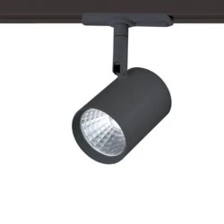 Προβολέας led ράγας 2 καλωδίων μαύρο 7W 230V 4000k ενδιάμεσο λευκό φως 540lm δέσμης 24°