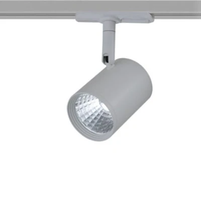 Προβολέας led ράγας 2 καλωδίων γκρι 7W 230V 3000k θερμό λευκό φως 500lm δέσμης 24° Προβολέας led ράγας 2 καλωδίων γκρι 7W 230V 3000k θερμό λευκό φως 500lm δέσμης 24°