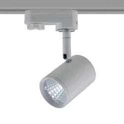Προβολέας led ράγας 4 καλωδίων γκρι 7W 230V 4000k ενδιάμεσο λευκό φως 540lm δέσμης 24°