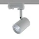 Προβολέας led ράγας 4 καλωδίων γκρι 7W 230V 3000k θερμό λευκό φως 500lm δέσμης 24°
