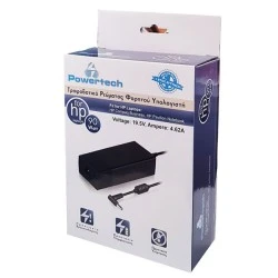 Τροφοδοτικό laptop POWERTECH PT-286 για HP 90W 19.5V 4.62A με προστασία από υπερφόρτωση