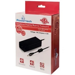 Τροφοδοτικό laptop POWERTECH PT-287 για IBM 70W 16V 4.5A