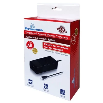 Tροφοδοτικό laptop αυτόματο POWERTECH PT-31 ισχύος 90W 24V 4.25A χωρίς Καλώδιο Τροφοδοσίας Tροφοδοτικό laptop αυτόματο POWERTECH PT-31 ισχύος 90W 24V 4.25A χωρίς Καλώδιο Τροφοδοσίας