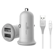 Φορτιστής αυτοκινήτου & καλώδιο Micro USB POWERTECH PT-772 2x USB 3.4A