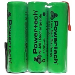 Επαναφορτιζόμενη μπαταρία POWERTECH PT-793 χωρητικότητας 2100mAh AΑ (HR6) 3 τεμαχίων
