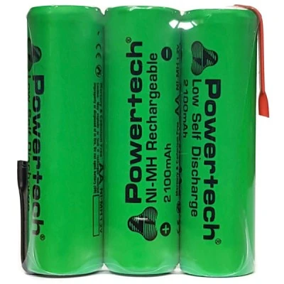 Επαναφορτιζόμενη μπαταρία POWERTECH PT-793 χωρητικότητας 2100mAh AΑ (HR6) 3 τεμαχίων