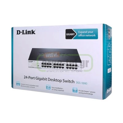 ΜΕΤΑΓΩΓΕΑΣ ΔΙΚΤΥΟΥ RACK MOUNTED SWITCH D-LINK DGS-1024D 24 ΘΥΡΕΣ UNMANAGED DESKTOP GIGABIT ETHERNET