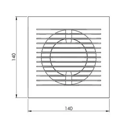 Εξαεριστήρας μπάνιου Ø100 230V 50Hz 65m³/h με αυτόματες περσίδες Europlast SPKT-100 και θερμοστάτη