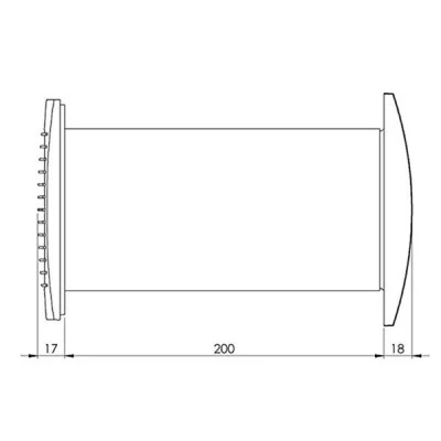 Εξαεριστήρας μπάνιου Ø100 230V 50Hz 65m³/h με αυτόματες περσίδες Europlast SPKT-100 και θερμοστάτη