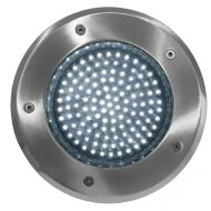 Φωτιστικό δαπέδου στρογγυλό inox 3W ψυχρό φως 230V στεγανό ΙΡ65 με 90 led κάθετα