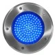 Φωτιστικό δαπέδου στρογγυλό inox 3W μπλε φως 230V στεγανό ΙΡ65 με 90 led κάθετα