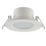 Led σποτ μπάνιου λευκό στρογγυλό χωνευτό 6W 230V 3000k θερμό φως 120° 450lm στεγανό IP54