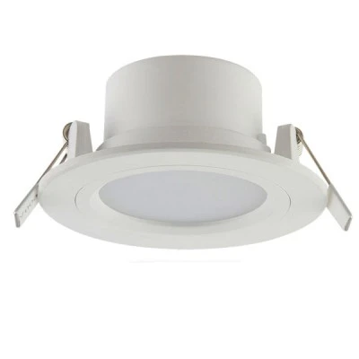 Led σποτ μπάνιου λευκό στρογγυλό χωνευτό 6W 230V 3000k θερμό φως 120° 450lm στεγανό IP54
