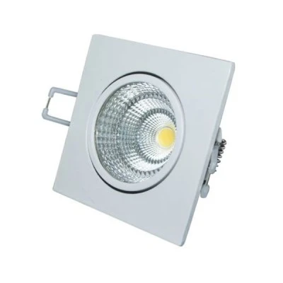 Led σποτ μπάνιου κινητό λευκό τετράγωνο χωνευτό 6W 230V 3000k θερμό φως 60° 410lm στεγανό IP44 Led σποτ μπάνιου κινητό λευκό τετράγωνο χωνευτό 6W 230V 3000k θερμό φως 60° 410lm στεγανό IP44
