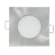 Led σποτ μπάνιου νίκελ ματ τετράγωνο χωνευτό 5W 230V 3000k θερμό φως 400lm στεγανό IP65