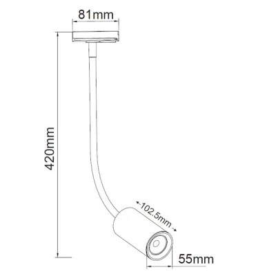 Σποτ led ράγας 4 καλωδίων λευκό 10W 230V 4000k λευκό φως 900lm δέσμης 24°