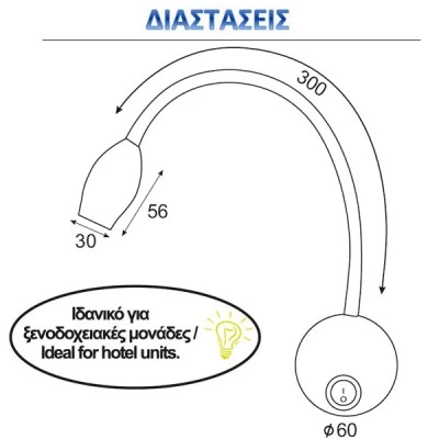 Απλίκα Led Luminaire inyoka λευκή επίτοιχη 3W 3000k θερμό λευκό φως με βραχίονα σπιράλ Απλίκα Led Luminaire inyoka λευκή επίτοιχη 3W 3000k θερμό λευκό φως με βραχίονα σπιράλ