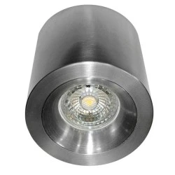 Φωτιστικό σποτ επίτοιχο στρογγυλό 96x90mm βαθύ σταθερό βούρτσας για λάμπες MR16 & GU10