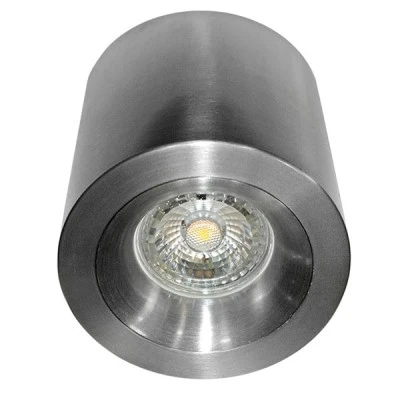 Φωτιστικό σποτ επίτοιχο στρογγυλό 96x90mm βαθύ σταθερό βούρτσας για λάμπες MR16 & GU10