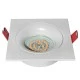 Φωτιστικό σποτ χωνευτό τετράγωνο 92x92x28mm κοίλο βαθύ σταθερό λευκό για λάμπες MR16 & GU10 Φωτιστικό σποτ χωνευτό τετράγωνο 92x92x28mm κοίλο βαθύ σταθερό λευκό για λάμπες MR16 & GU10