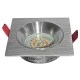 Φωτιστικό σποτ χωνευτό τετράγωνο 92x92x28mm κοίλο βαθύ σταθερό βούρτσας για λάμπες MR16 & GU10