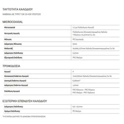 Καλώδιο κλειστού κυκλώματος CCTV υπόγειο 1MICROCOAXIAL επικασσιτερωμένο Φ4x0,35mm ΜΑΒΙΚΑΛ