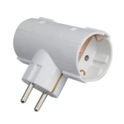 Ταφ σούκο 2 εξόδων λευκό 3500W 220-240V με προστασία επαφών