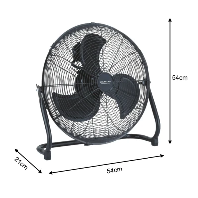 Βιομηχανικός ανεμιστήρας δαπέδου Telemax FE-45A1 120W μαύρος 45cm 91m³/min Βιομηχανικός ανεμιστήρας δαπέδου Telemax FE-45A1 120W μαύρος 45cm 91m³/min