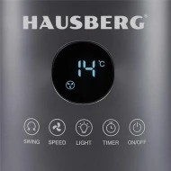 Ανεμιστήρας πύργος bladeless Hausberg HB-5956GR γκρι 86cm - 70W με LED