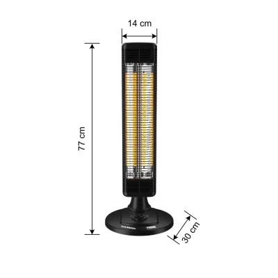 Θερμαντικό Κάτοπτρο Carbon Hausberg HB-8565NG 1000W Θερμαντικό Κάτοπτρο Carbon Hausberg HB-8565NG 1000W