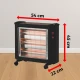Θερμαντικό σώμα χαλαζία Hausberg HB-8800NG 1600W με 4 επίπεδα μαύρο Θερμαντικό σώμα χαλαζία Hausberg HB-8800NG 1600W με 4 επίπεδα μαύρο