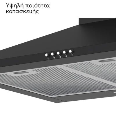 Απορροφητήρας κουζίνας καμινάδα 60cm Telemax TD0660 μαύρος με ροή 350m³/h πλάτος 60cm Απορροφητήρας κουζίνας καμινάδα 60cm Telemax TD0660 μαύρος με ροή 350m³/h πλάτος 60cm