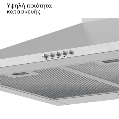 Απορροφητήρας κουζίνας τύπου καμινάδα 60cm Telemax TD0660 Inox με ισχύ 350m³/h