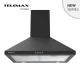 Απορροφητήρας κουζίνας καμινάδα 60cm Telemax TD0860 μαύρο με ροή 500m³/h πλάτος 60cm