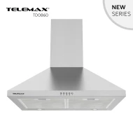 Απορροφητήρας κουζίνας καμινάδα 60cm Telemax TD0860 Inox με ροή 500m³/h πλάτος 60cm