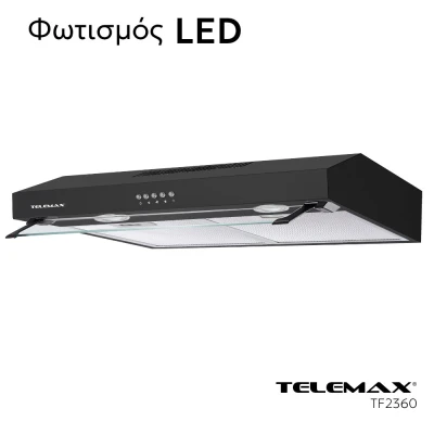 Απορροφητήρας κουζίνας ελεύθερος 60cm Telemax TF2360 μαύρος