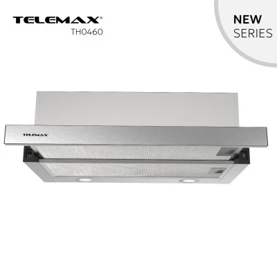 Απορροφητήρας κουζίνας συρόμενος 60cm Telemax TH0460 Inox με ροή 350m³/h Απορροφητήρας κουζίνας συρόμενος 60cm Telemax TH0460 Inox με ροή 350m³/h