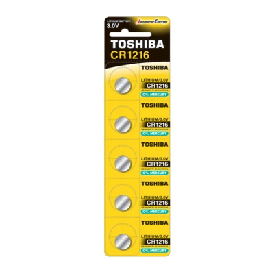 Μπαταρία Λιθίου TOSHIBA CR1216 3V 5 τεμ.(CR1216 PW BP-5)