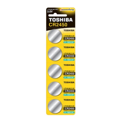 Μπαταρία Λιθίου TOSHIBA CR2450 3V 5 τεμ.(CR2450 CP-5C)